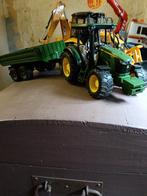 Traktor John Deere met aanhanger, Hobby en Vrije tijd, Modelauto's | 1:32, Ophalen of Verzenden, Zo goed als nieuw