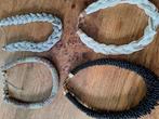 Chokerketting met kleine ketting, Handtassen en Accessoires, Armbanden, Ophalen, Gebruikt, Zwart