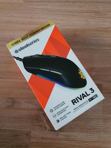 Steelseries rival3 rgb gaming muis, Enlèvement, Comme neuf, Souris, Souris de gaming