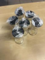 6 x kruidenpotjes glas nieuw, Huis en Inrichting, Ophalen of Verzenden, Nieuw