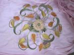 PLAFONNIER ROND FLEURS EN FER FORGE 60 CM, Ophalen, Nieuw, Glas