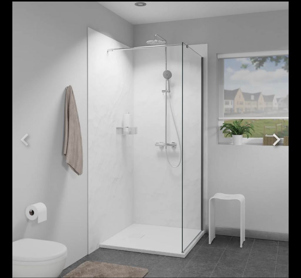 ✅ Linie Rumba receveur douche Blanc Acrylique mat NEUF ✅, Maison & Meubles, Salle de bain | Salle de bain complète, Comme neuf