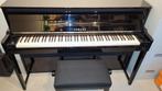 Yamaha hybride piano NU1 zwart hoogglans + pianostoel, Muziek en Instrumenten, Piano's, Ophalen, Zwart, Digitaal, Zo goed als nieuw