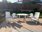 Plastieken tuinstel, Tuin en Terras, Tuinsets en Loungesets, Tuinset, Kunststof, Gebruikt, 4 zitplaatsen