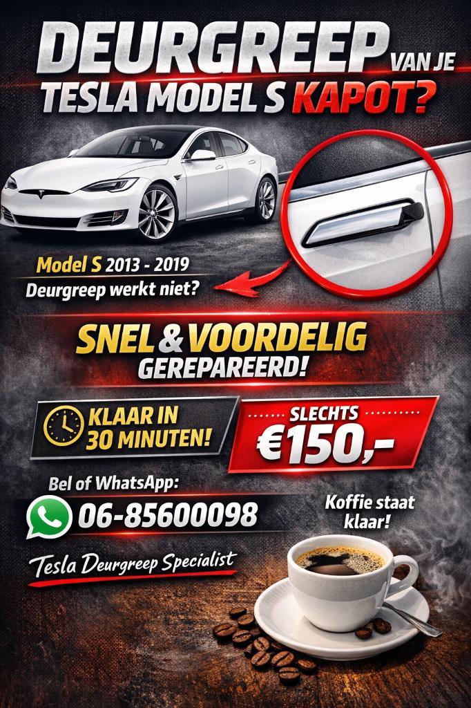 Deurgreep van je Tesla Model S kapot?, Autos : Divers, Tuning & Styling, Enlèvement ou Envoi