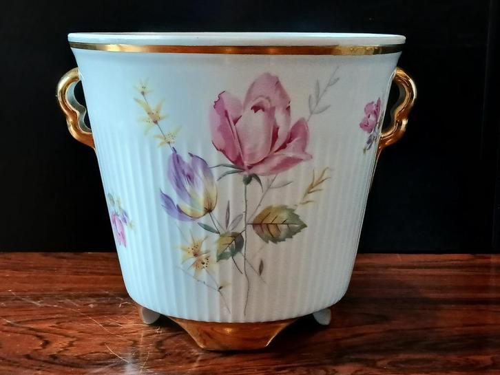 Vintage bloempot van Freiberger Porzellan GDR B.20cm, Antiek en Kunst, Antiek | Porselein, Ophalen of Verzenden
