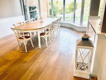 Te koop: Landelijke eettafel – stijlvol & praktisch!, Huis en Inrichting, Tafels | Eettafels, Ophalen, Gebruikt, 100 tot 150 cm