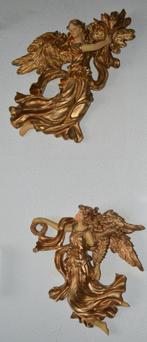 Set 2 vergulde engelen, Diversen, Kerst, Ophalen of Verzenden, Zo goed als nieuw