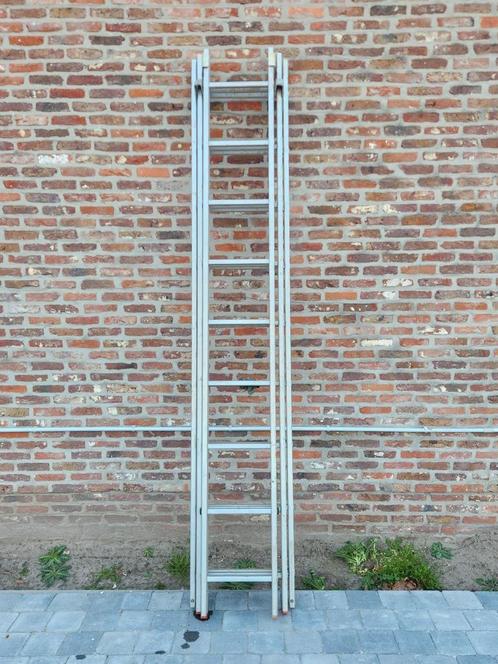 All round ladder 27 tredes (3 x 9), Doe-het-zelf en Bouw, Ladders en Trappen, Zo goed als nieuw, Ladder, Opvouwbaar of Inschuifbaar