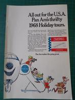 Pan Am - publicité papier - 1968, Verzamelen, Ophalen of Verzenden, Gebruikt, Overige typen