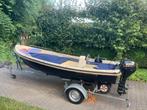Prachtige wiedesloep4,30 op trailer met 8 pk suzuki bb motor, Ophalen, Tot 10 pk, Zo goed als nieuw, 3 tot 6 meter