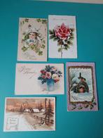 Leuke vintage kerst-en nieuwjaarskaartjes, Ophalen of Verzenden, Gebruikt, Overige onderwerpen, Prent