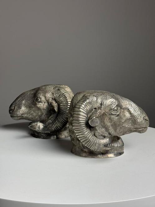 Metalen Ram koppen 20e eeuw, Antiek en Kunst, Curiosa en Brocante, Ophalen