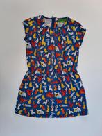 Mt 116 Blauwe jurk met korte mouwen veelkleurige diertjes, Kinderen en Baby's, Kinderkleding | Maat 116, Gebruikt, Meisje, JBC