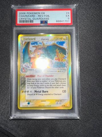 Charizard PSA 5 - Ex Crystal Guardians #4 beschikbaar voor biedingen