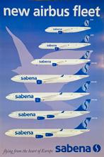 Poster sabena new Airbus fleet, Ophalen of Verzenden, Gebruikt