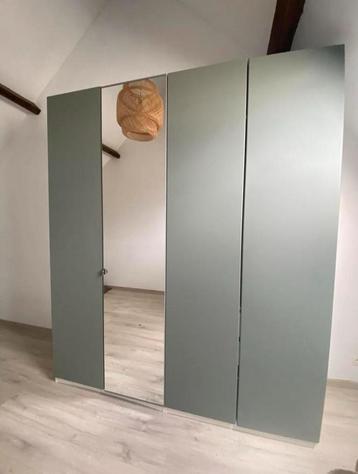 Hoge dubbele kledingkast 4 deuren met spiegel IKEA beschikbaar voor biedingen