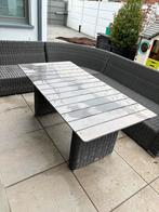 Lounge + tafel + bak met bijhorende kussens, Tuin en Terras, Tuintafels, Ophalen, Gebruikt