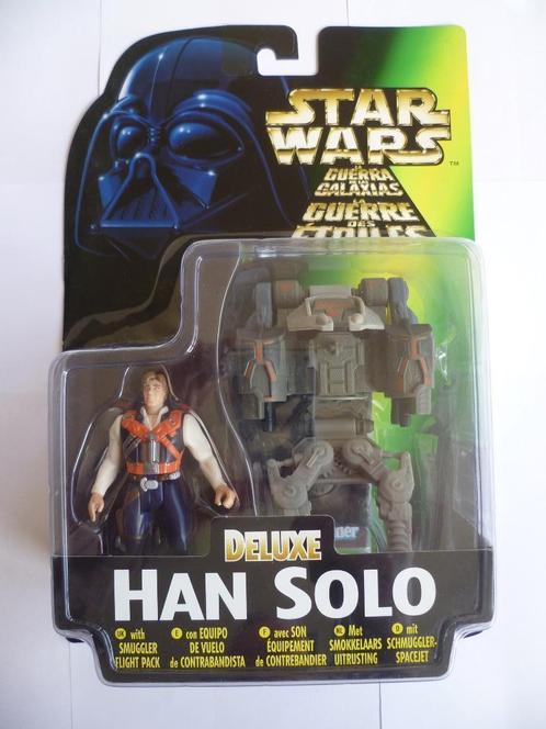 STARWARS DELUXE"HAN SOLO WITH SMUCKLER GEAR" UIT 1996, Collections, Star Wars, Comme neuf, Figurine, Enlèvement ou Envoi