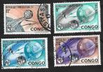 4 Postzegels Congo-Kinshasa 1965 Telecommunicatie-unie, Postzegels en Munten, Postzegels | Afrika, Ophalen of Verzenden, Overige landen