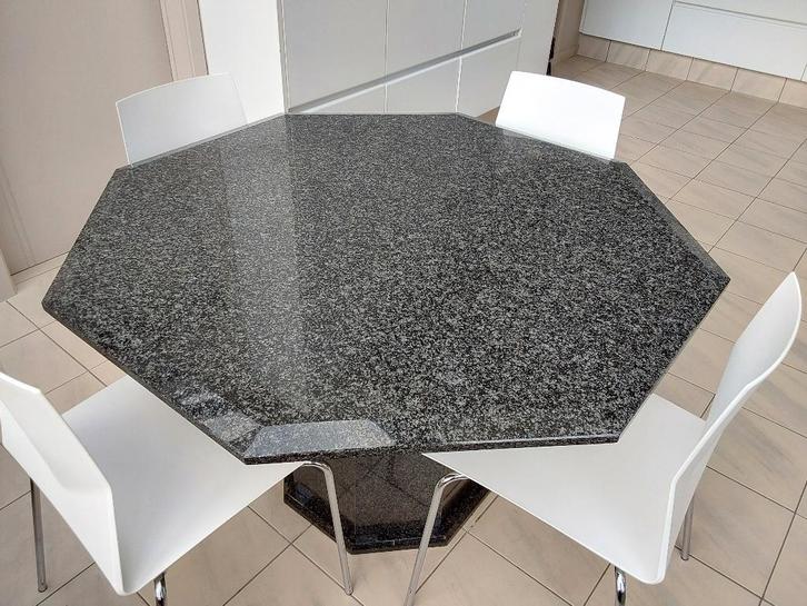 Table à manger en granit/pierre naturelle, Maison & Meubles, Tables | Tables à manger, Comme neuf, 100 à 150 cm, 100 à 150 cm