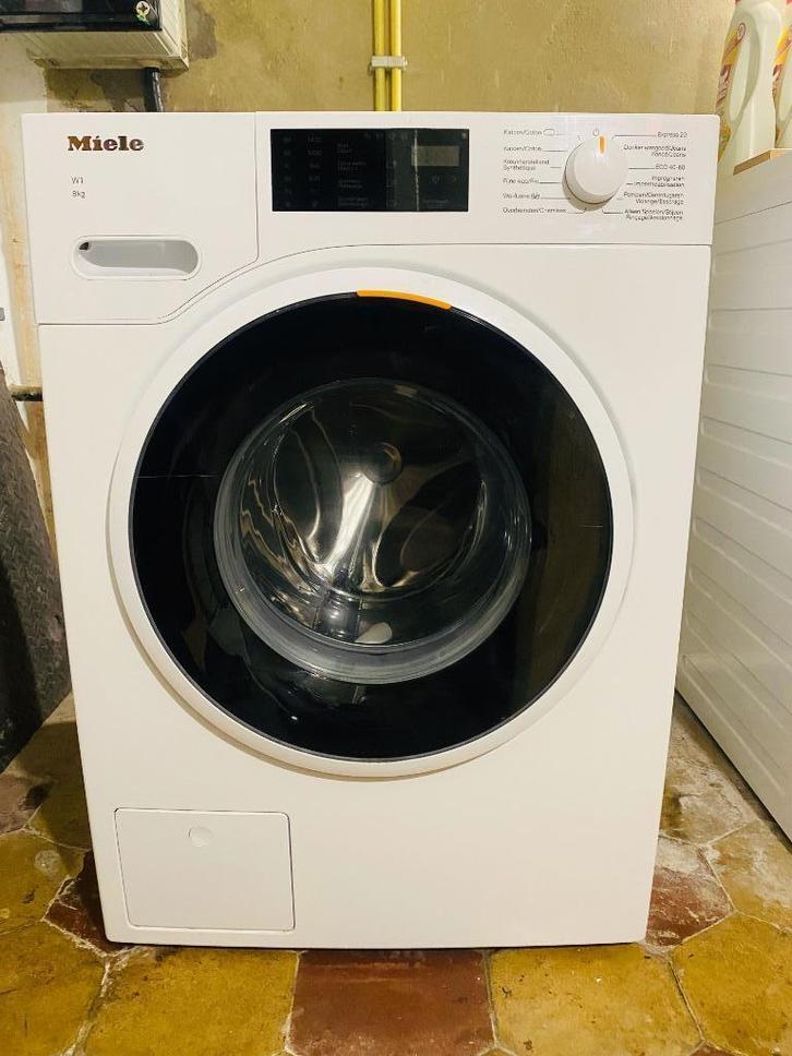 Lave-linge Miele W1 WWD 120 WCS – Très bon état, Electroménager, Lave-linge, Comme neuf, Chargeur frontal, 6 à 8 kg, 85 à 90 cm
