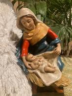 statue en plâtre polychromaté de Marie avec l'enfant Jésus, Enlèvement ou Envoi