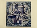 Delft Blauw - Leuke Siertegel "De Backer" 1649-1712 (B), Antiek en Kunst, Antiek | Keramiek en Aardewerk, Ophalen of Verzenden