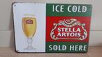 Assiette murale STELLA ARTOIS à bière en métal au look vinta, Panneau, Plaque ou Plaquette publicitaire, Stella Artois, Enlèvement ou Envoi