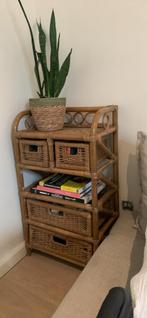 rotan nachtkastje, Huis en Inrichting, Ophalen, Zo goed als nieuw
