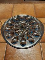 12 cuillères apéro et assiette de présentation Inox vintage, Enlèvement ou Envoi, Neuf, Rond, Métal