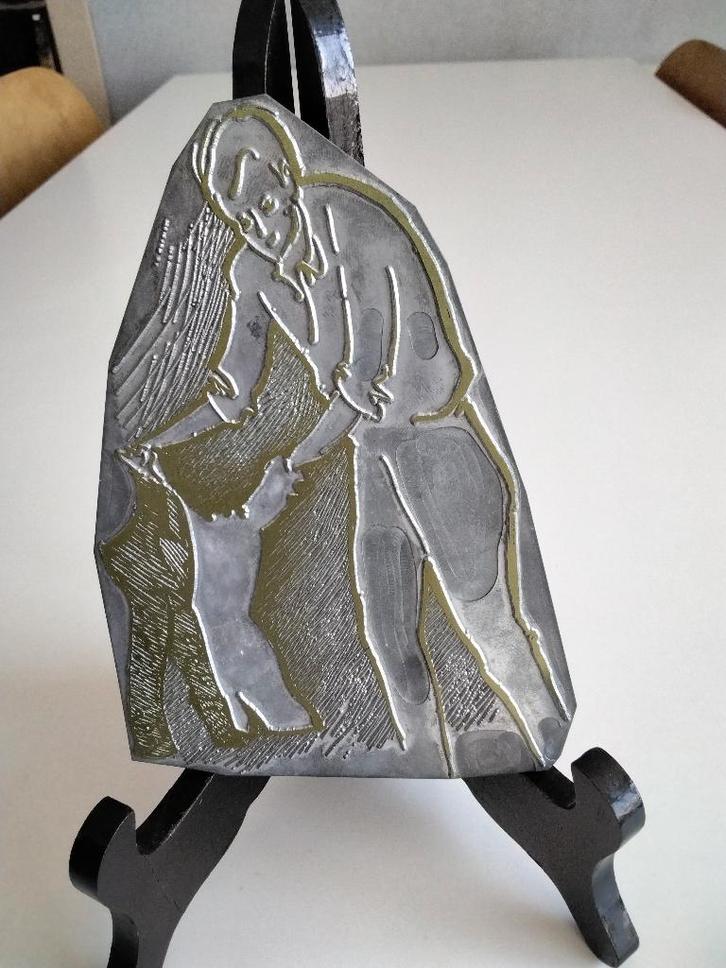 Ancienne épreuve d’artiste - gravure sur zinc (Années 50-60), Antiquités & Art, Curiosités & Brocante, Enlèvement ou Envoi