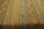 1,10 m/1,35 m stof in oker- en denimblauwe tinten, Nieuw, 30 tot 200 cm, Polyester, Ophalen of Verzenden