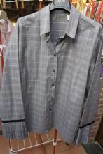 Blouse grijs vierkantjes van Laack  mt 44, Van Laack, Maat 42/44 (L), Ophalen of Verzenden, Zo goed als nieuw