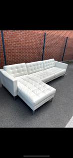Prachtige witte leder zetel, Huis en Inrichting, Ophalen