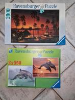 3 puzzles Ravensburger 2x550 pièces, 1x 2000 pièces, Comme neuf, Enlèvement ou Envoi