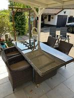 Rotan tuinset met 4 stoelen ., Tuin en Terras, Ophalen, Zo goed als nieuw