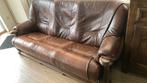 Lederen zetel 3 zit, Ophalen, Gebruikt, 150 tot 200 cm, Driepersoons