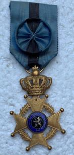 Medaille, Officier in de Leopold-II Orde, 1-taal FR, ZG, Ophalen of Verzenden, Landmacht, Lintje, Medaille of Wings