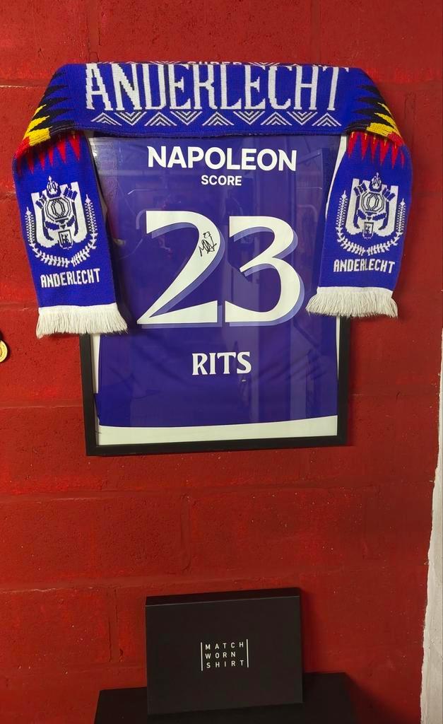 Mats Rits / RSCA - Match issued en gesigneerd + certificaat, Verzamelen, Sportartikelen en Voetbal, Zo goed als nieuw, Shirt, Ophalen