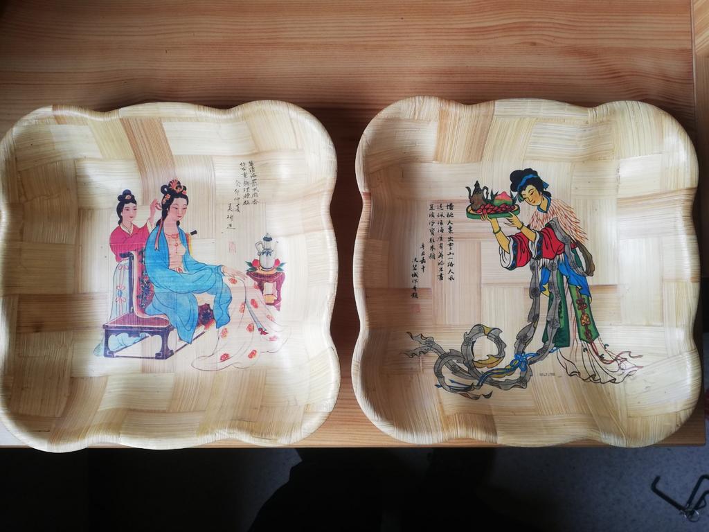 Twee Chinese dienbladen, Ophalen of Verzenden