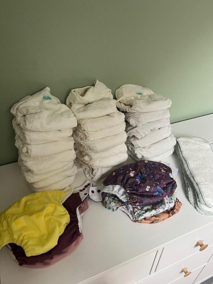 Set wasbare luiers (zo goed als ongebruikt), Kinderen en Baby's, Badjes en Verzorging, Zo goed als nieuw, Overige typen, Overige merken