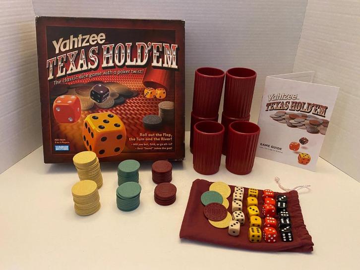 spel Yahtzee texas hold'em, Hobby en Vrije tijd, Gezelschapsspellen | Bordspellen, Zo goed als nieuw, Vijf spelers of meer, Ophalen of Verzenden
