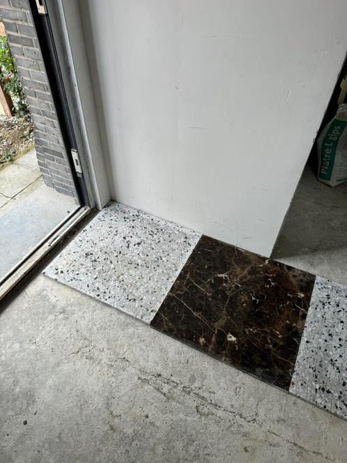 Terrazzo tegels 2 cm dik, Doe-het-zelf en Bouw, Tegels, Zo goed als nieuw, Marmer, Ophalen