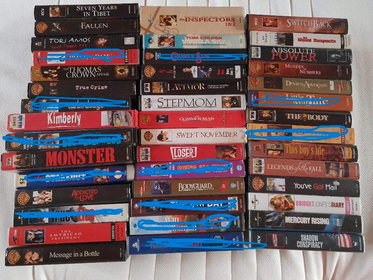 video's te koop voor 0,50 cent per stuk, CD & DVD, VHS | Film, Utilisé, Enlèvement
