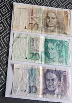 3 Deutsche Marks-tickets, 50 mark, 20 mark en 10 mark, Postzegels en Munten, Ophalen of Verzenden