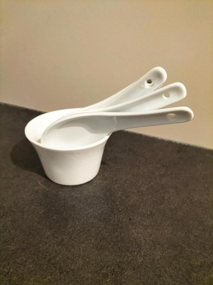 9 aperitieflepels, Huis en Inrichting, Keuken | Bestek, Zo goed als nieuw, Los bestek, Overige materialen, Vaatwasserbestendig