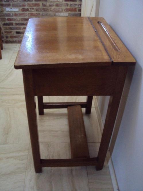 Vintage/retro houten lessenaar, bureau, Huis en Inrichting, Bureaus, Ophalen