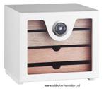 H86 HUMIDOR KABINET WIT MET 4 LADEN capaciteit 100 SIGAREN, Verzamelen, Verzenden, Nieuw, Tabaksdoos of Verpakking