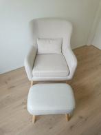 Ligstoel met voetenbank, Huis en Inrichting, Fauteuils, Ophalen, Gebruikt, 75 tot 100 cm, 75 tot 100 cm